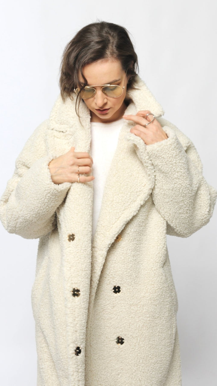 Teddy coat Cream - BeaA - Be At Home with Yourself - coat