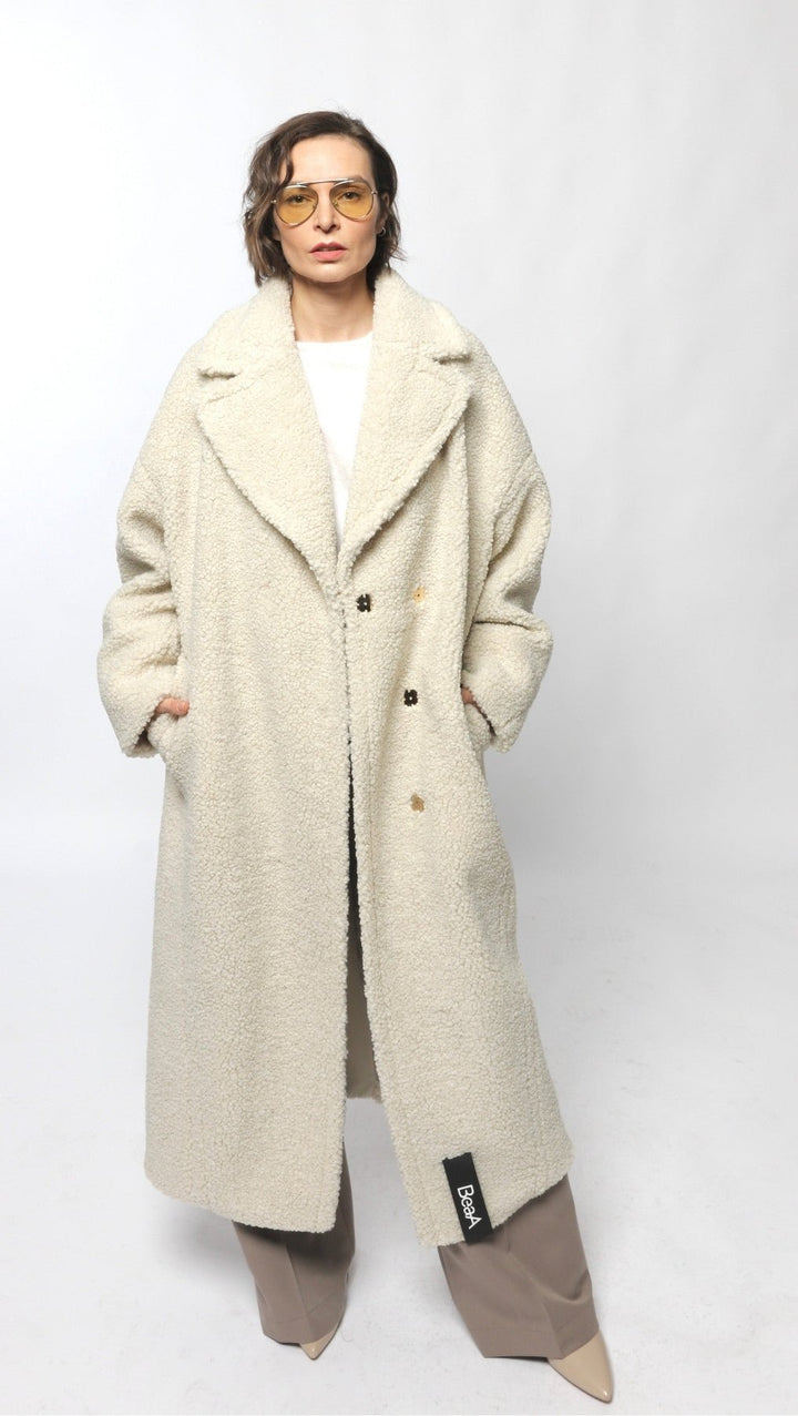 Teddy coat Cream - BeaA - Be At Home with Yourself - coat