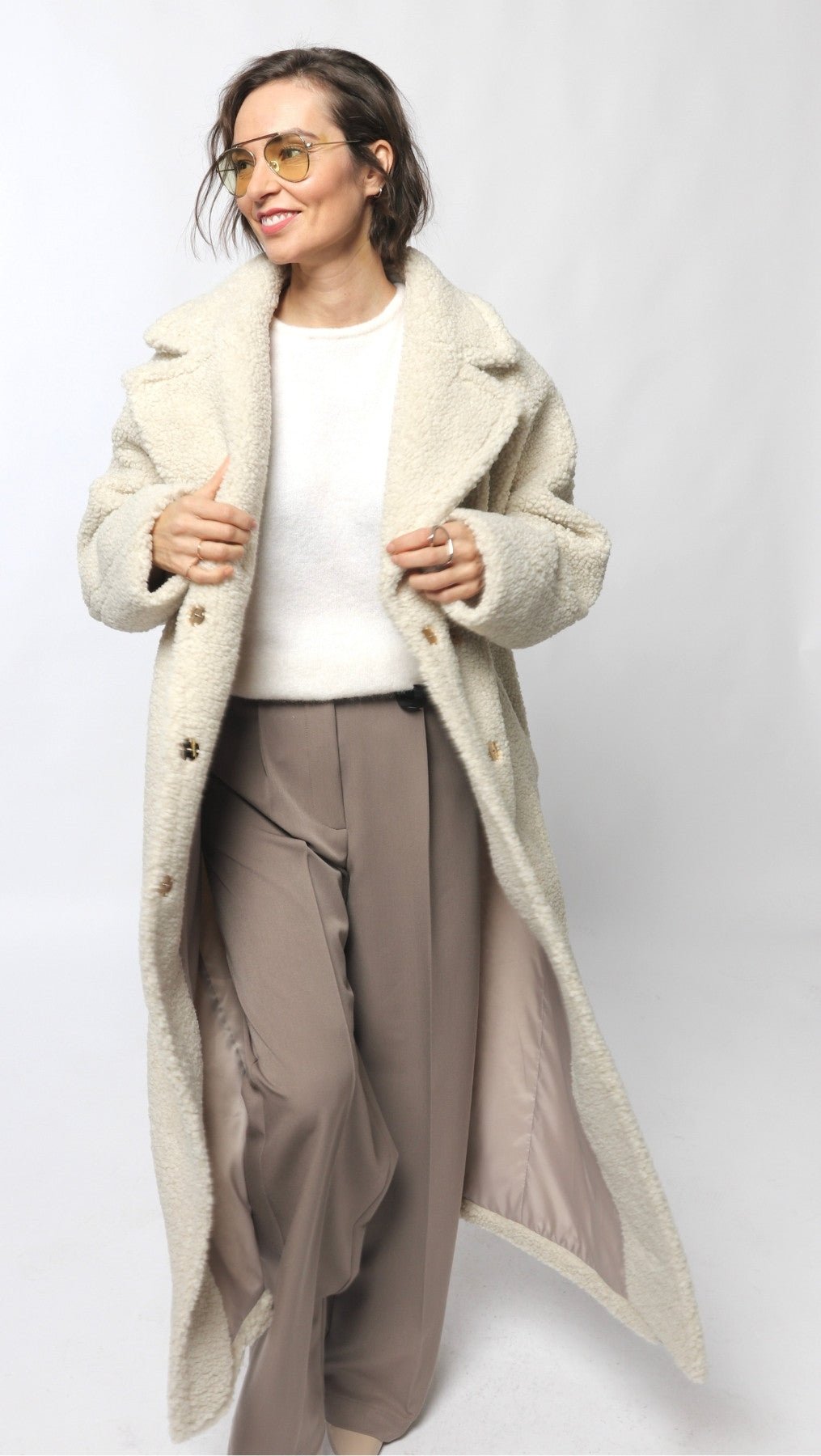 Teddy coat Cream - BeaA - Be At Home with Yourself - coat