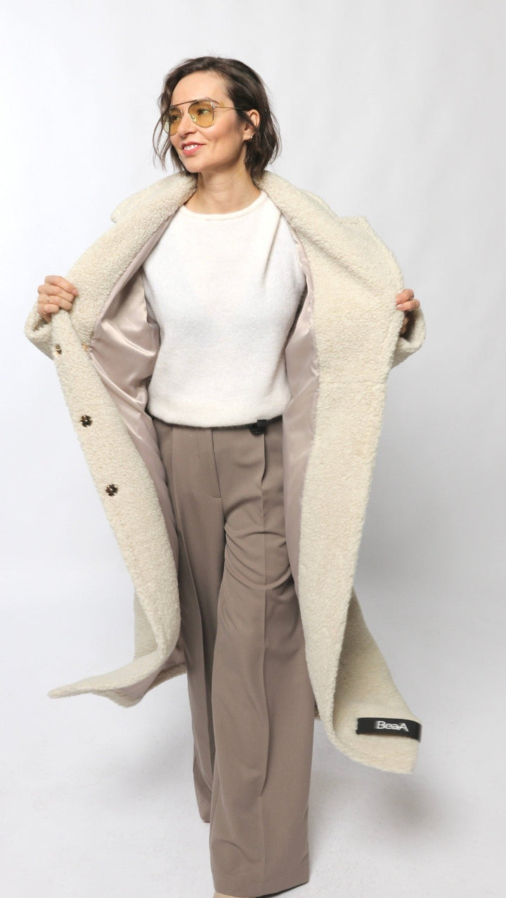 Teddy coat Cream - BeaA - Be At Home with Yourself - coat