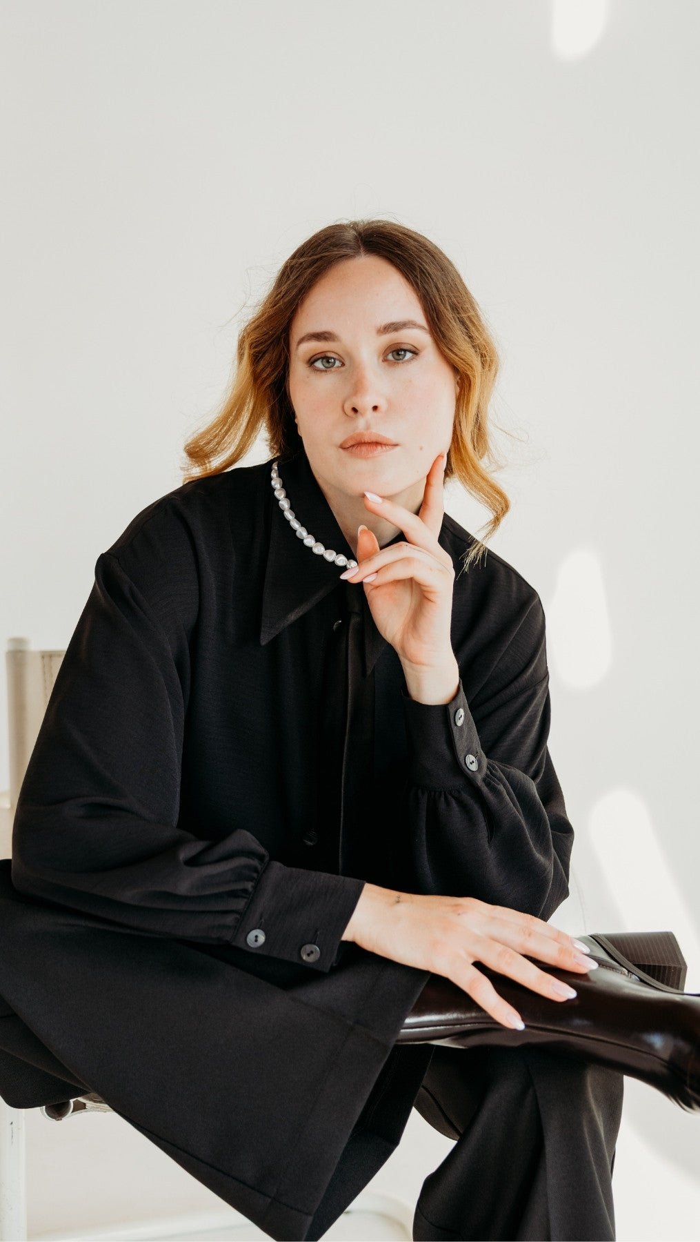 Textured Black Blouse - BeaA - Be At Home with Yourself - Top