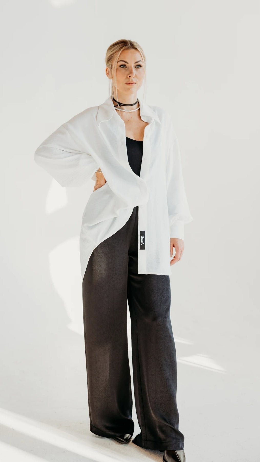 Textured Blouse White - BeaA - Be At Home with Yourself - Top