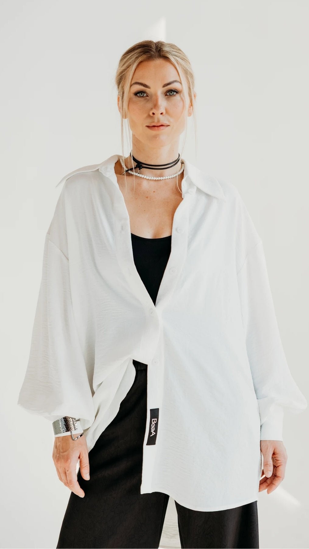 Textured Blouse White - BeaA - Be At Home with Yourself - Top