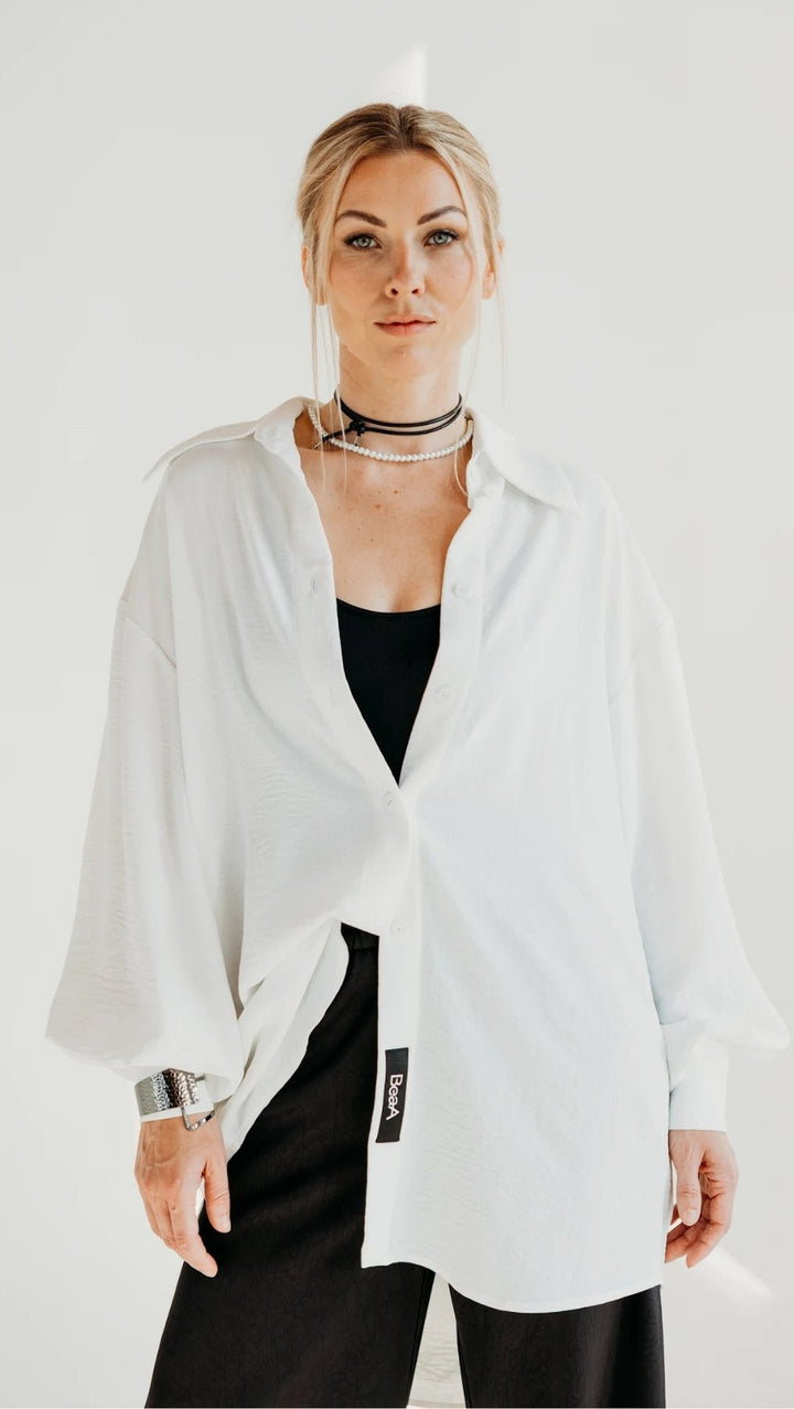 Textured Blouse White - BeaA - Be At Home with Yourself - Top