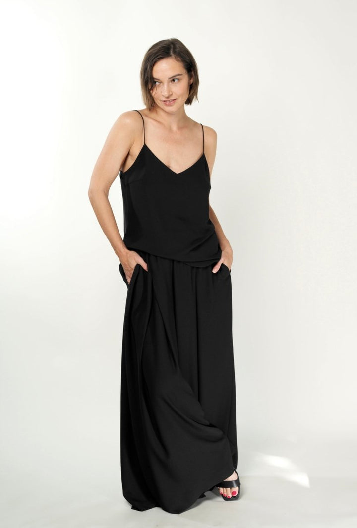 Black top with tiny straps BeaA - Be At Home with Yourself