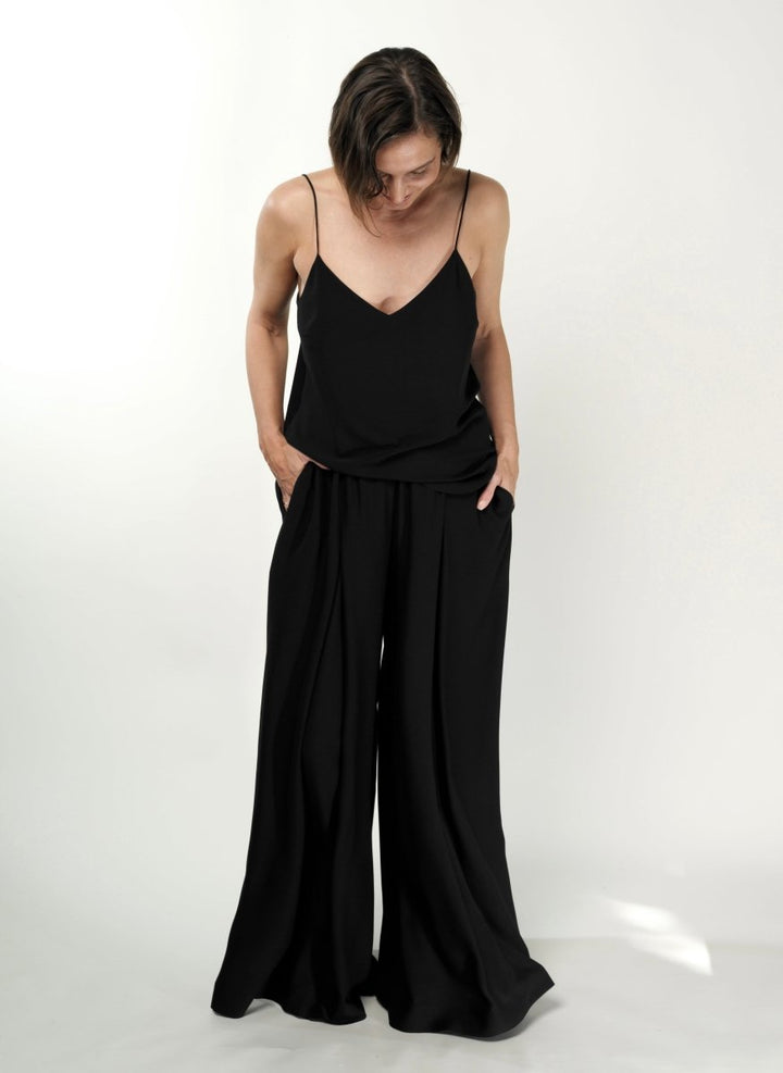 Black top with tiny straps BeaA - Be At Home with Yourself