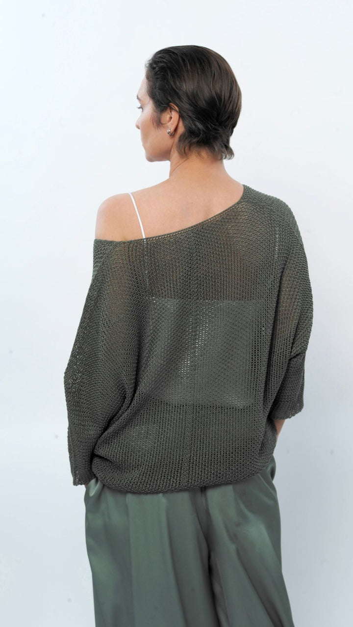 Crochet top Olive green