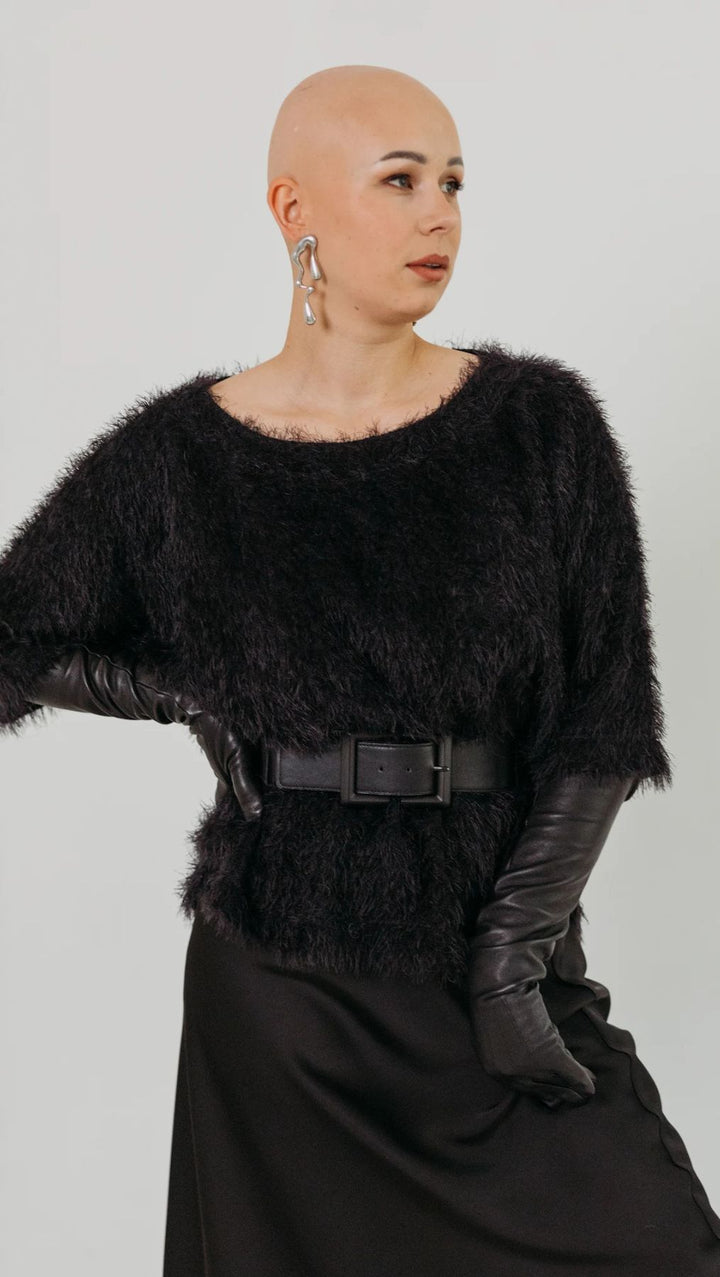 Fluffy top Black