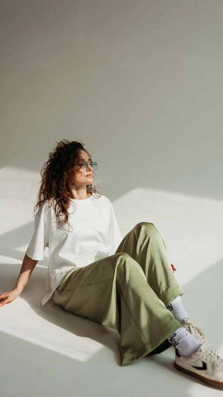 Trousers Light Olive - BeaA - Be At Home with Yourself - Trousers