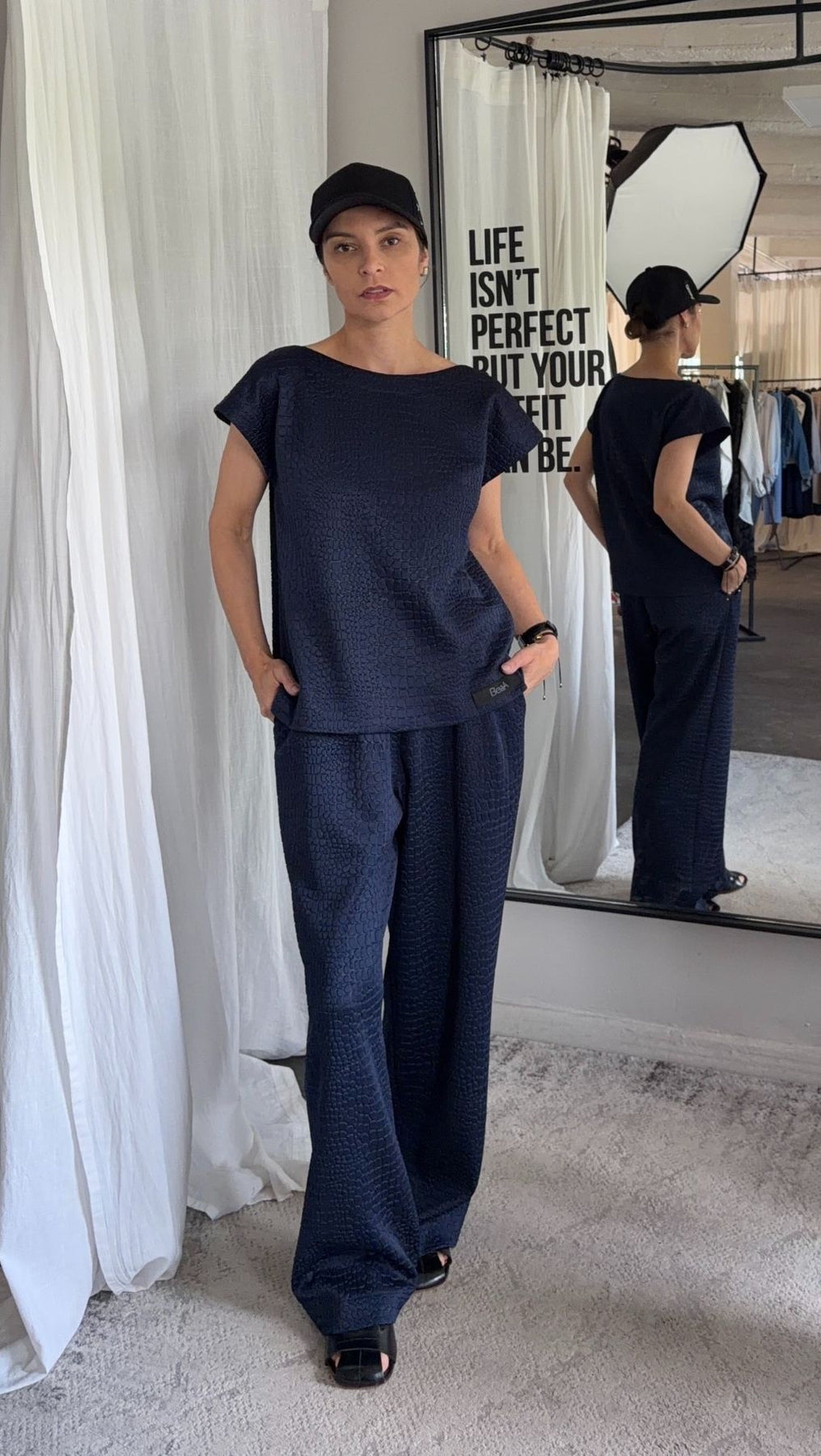Trousers Python Light gray / Dark Blue - BeaA - Be At Home with Yourself - Trousers