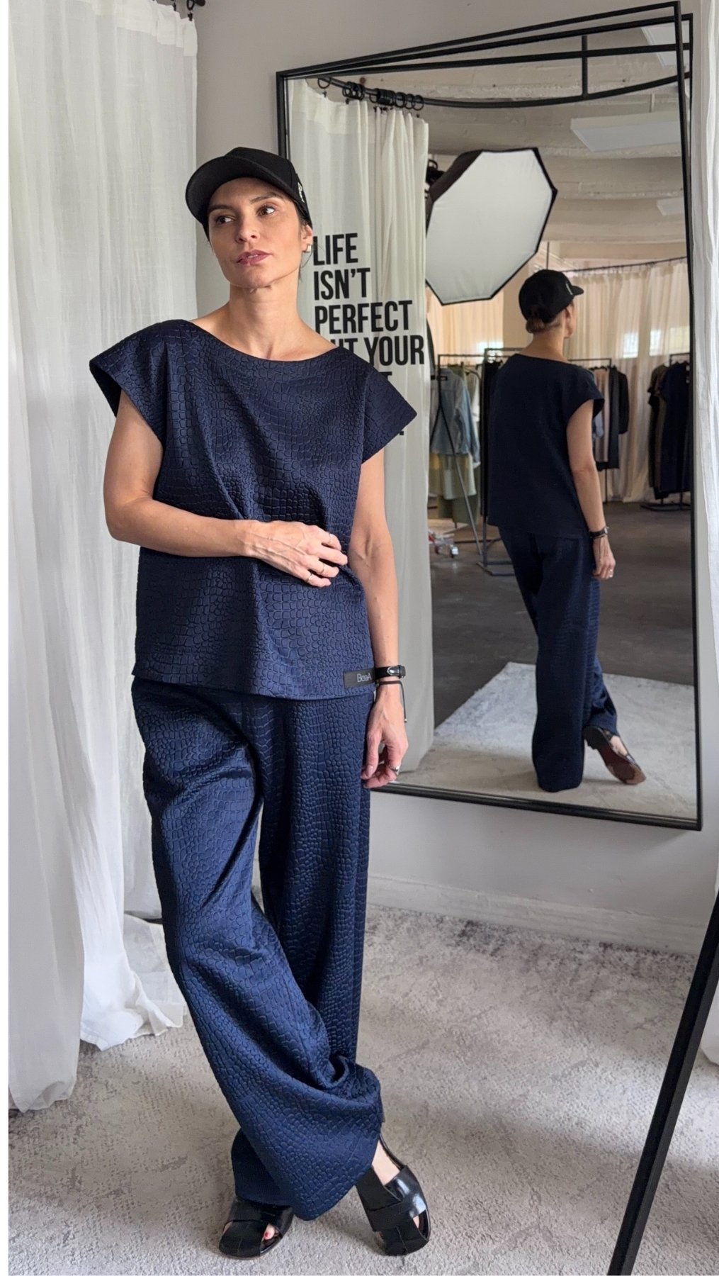 Trousers Python Light gray / Dark Blue - BeaA - Be At Home with Yourself - Trousers