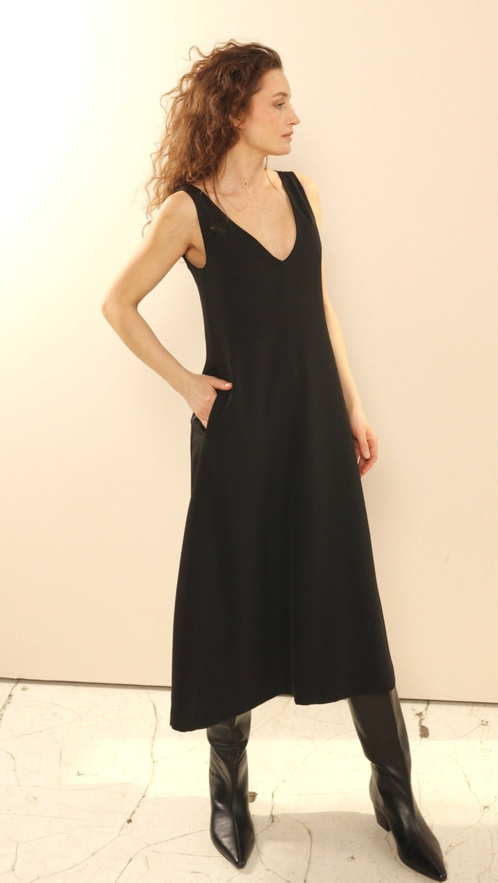 V - Neck dress black - BeaA - Be At Home with Yourself - Dress