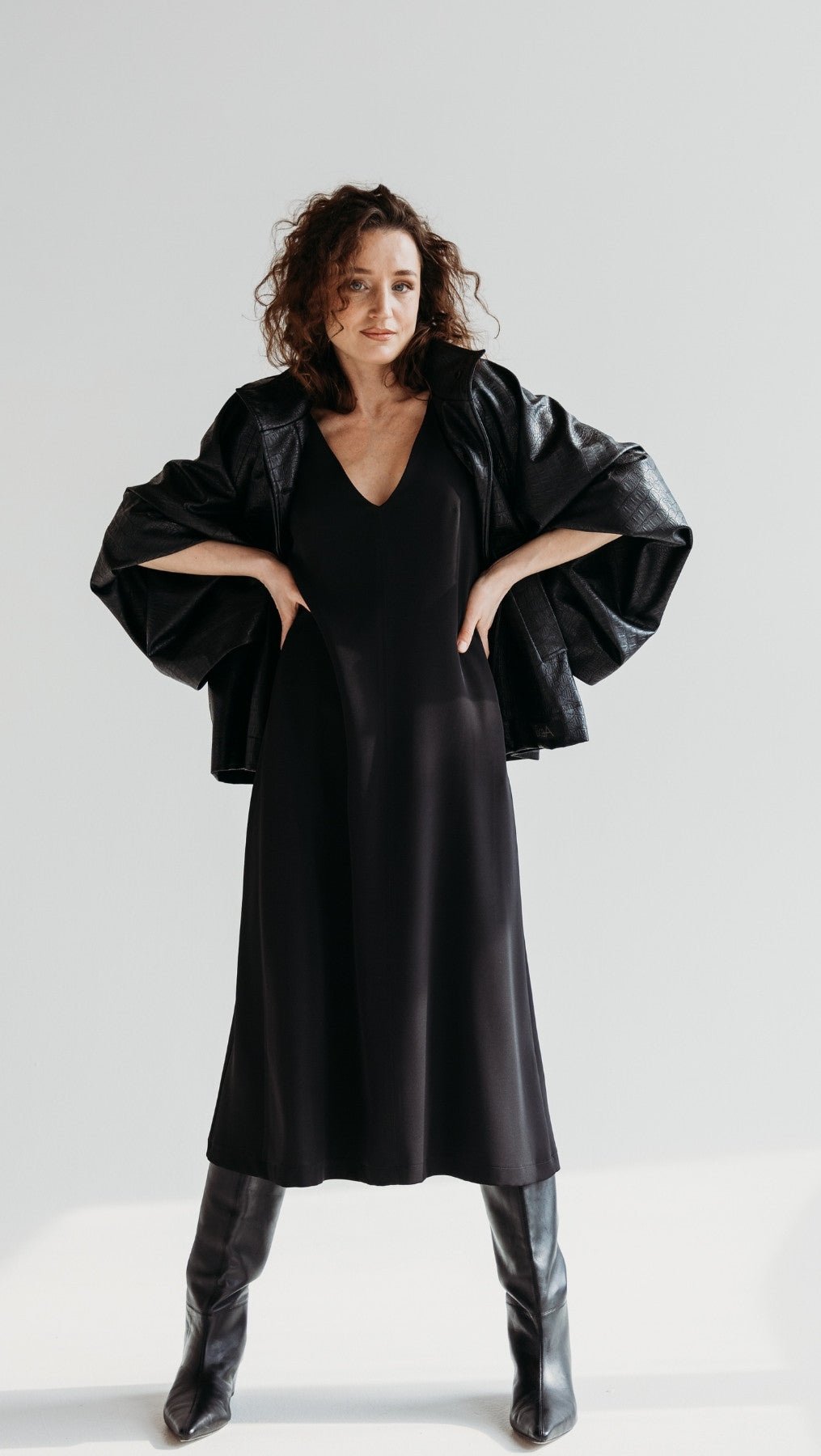 V - Neck dress black - BeaA - Be At Home with Yourself - Dress
