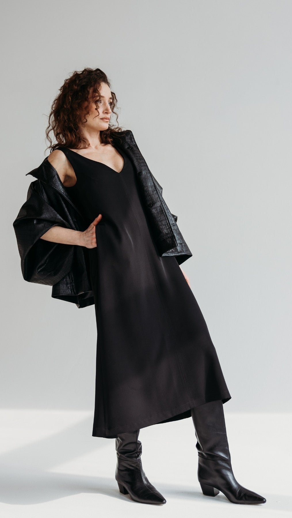 V - Neck dress black - BeaA - Be At Home with Yourself - Dress