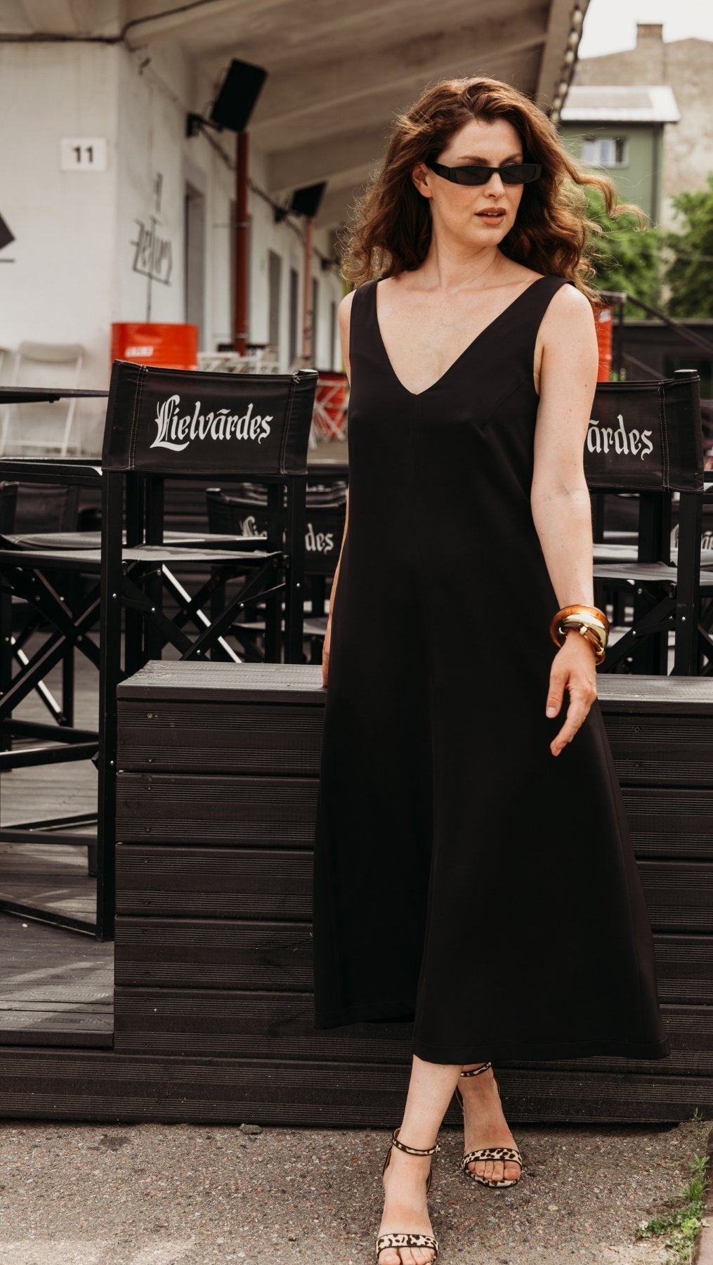 V-Neck dress black - BeaA - Be At Home with Yourself - Dress
