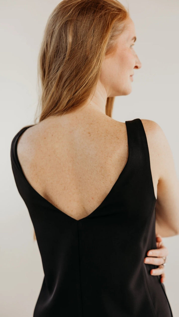 V - Neck dress black/Orchid - BeaA - Be At Home with Yourself - Dress