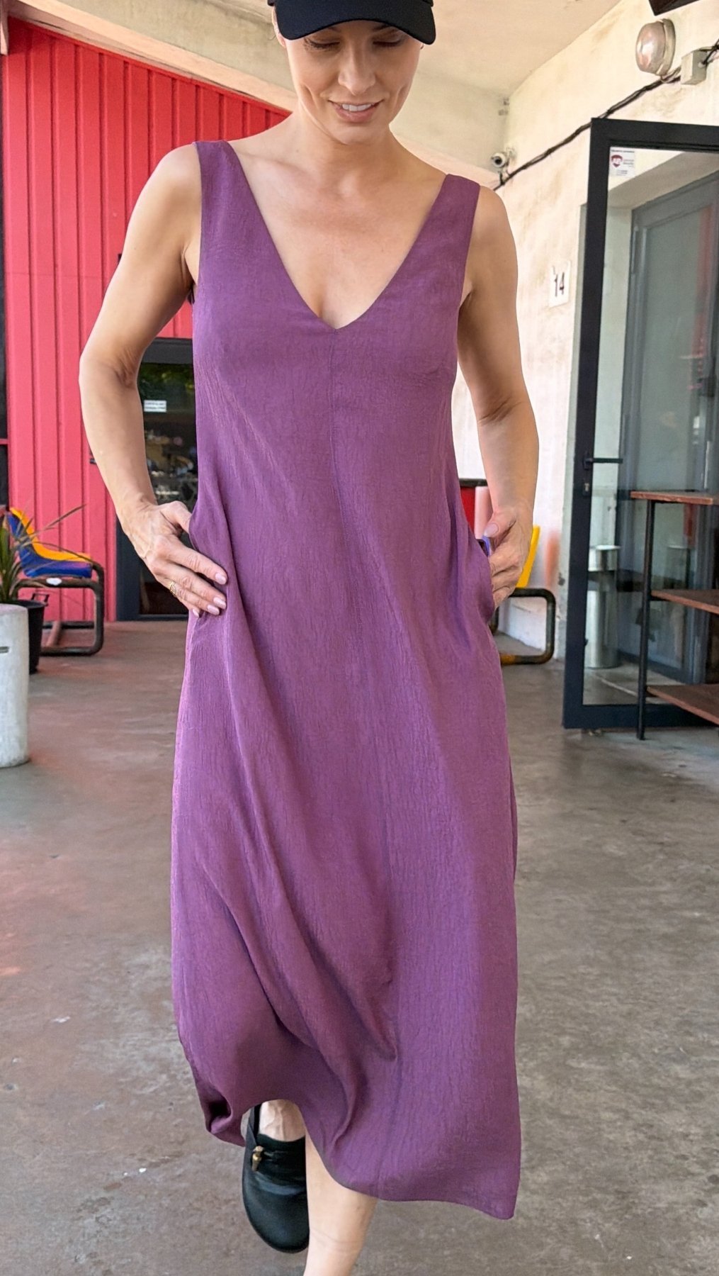 V-Neck dress Orchid - BeaA - Be At Home with Yourself - Dress
