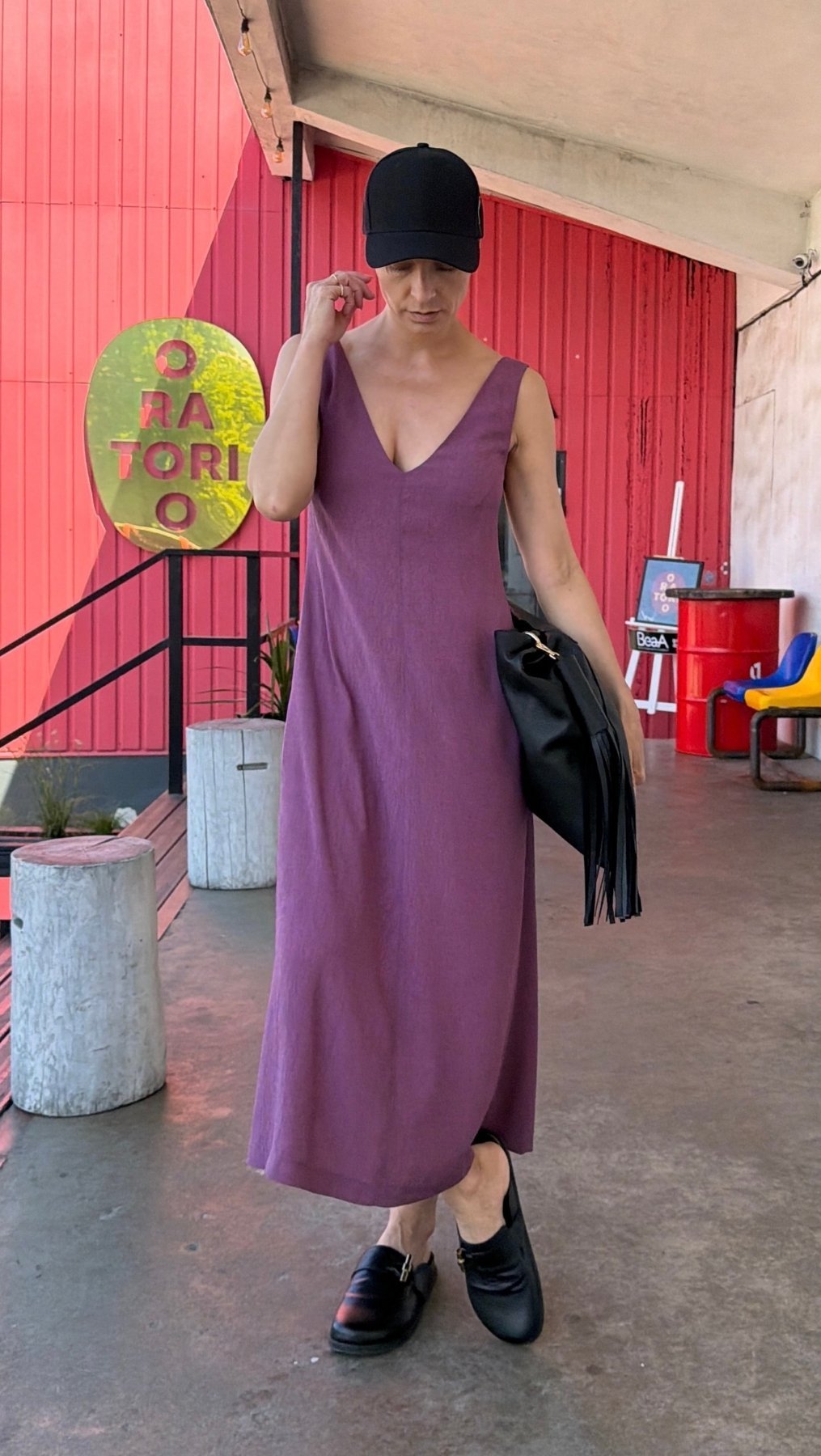V-Neck dress Orchid - BeaA - Be At Home with Yourself - Dress