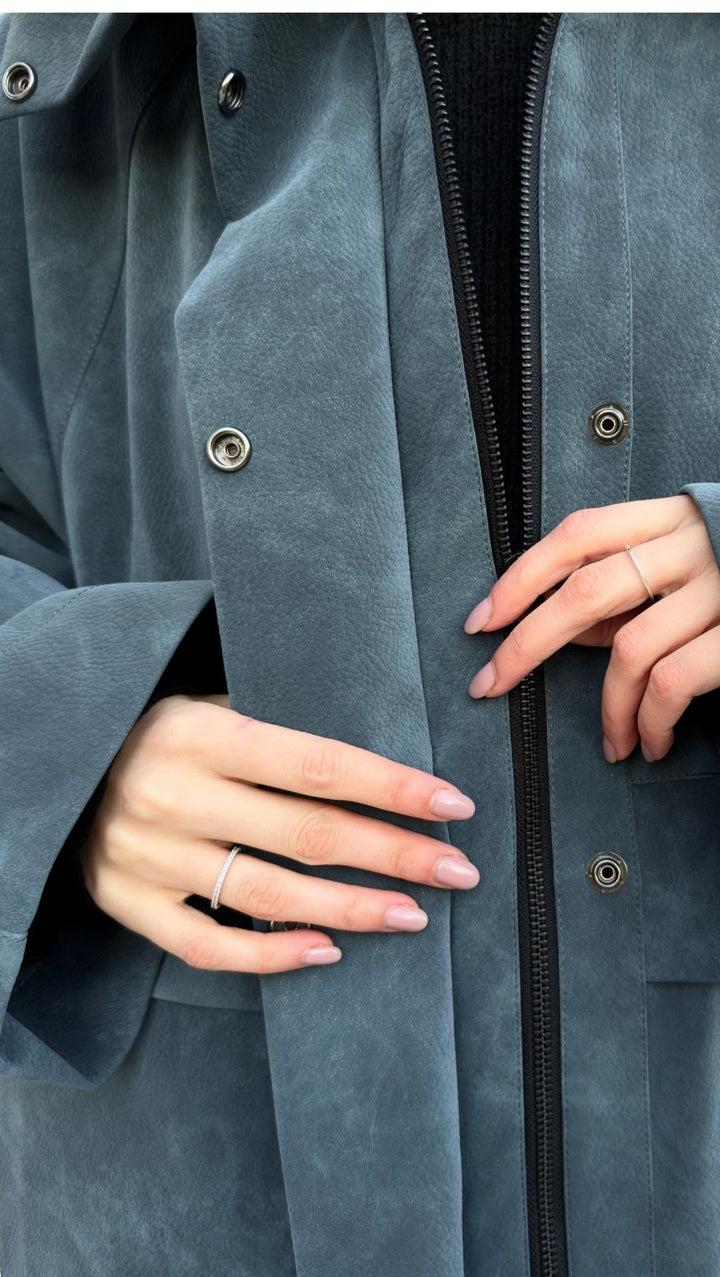 Vegan Leather Utility Jacket - BeaA - Be At Home with Yourself - coat