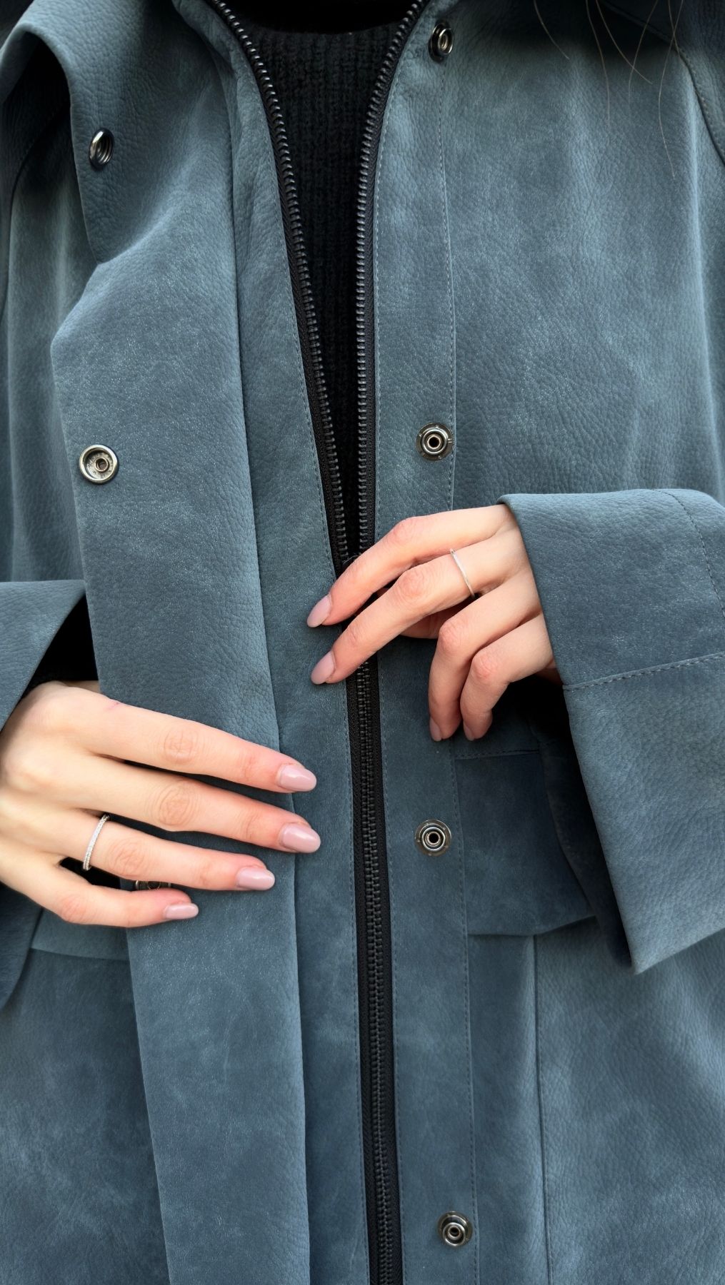 Vegan Leather Utility Jacket - BeaA - Be At Home with Yourself - coat