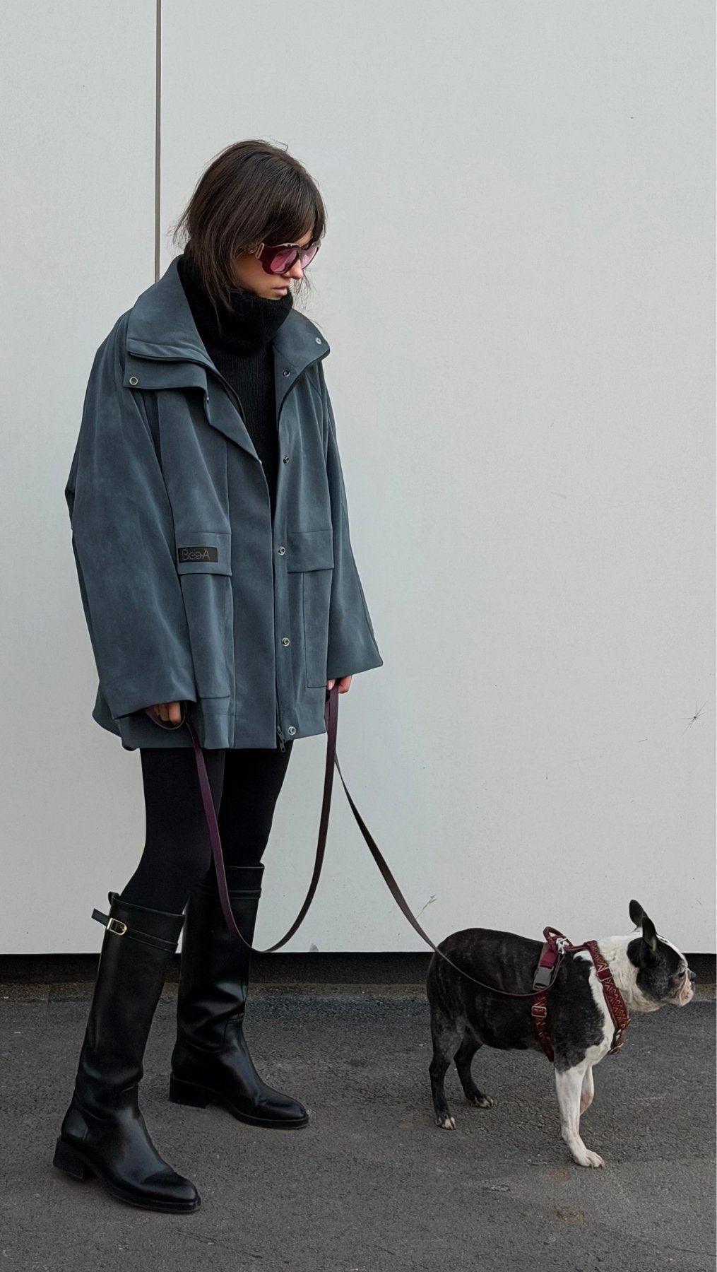 Vegan Leather Utility Jacket - BeaA - Be At Home with Yourself - coat