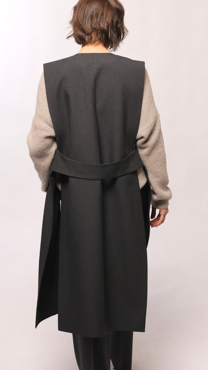 Vest midi Dark gray - BeaA - Be At Home with Yourself - vests