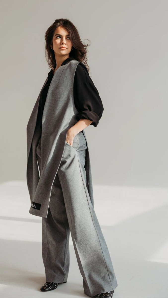 Vest midi Shark gray - BeaA - Be At Home with Yourself - vests