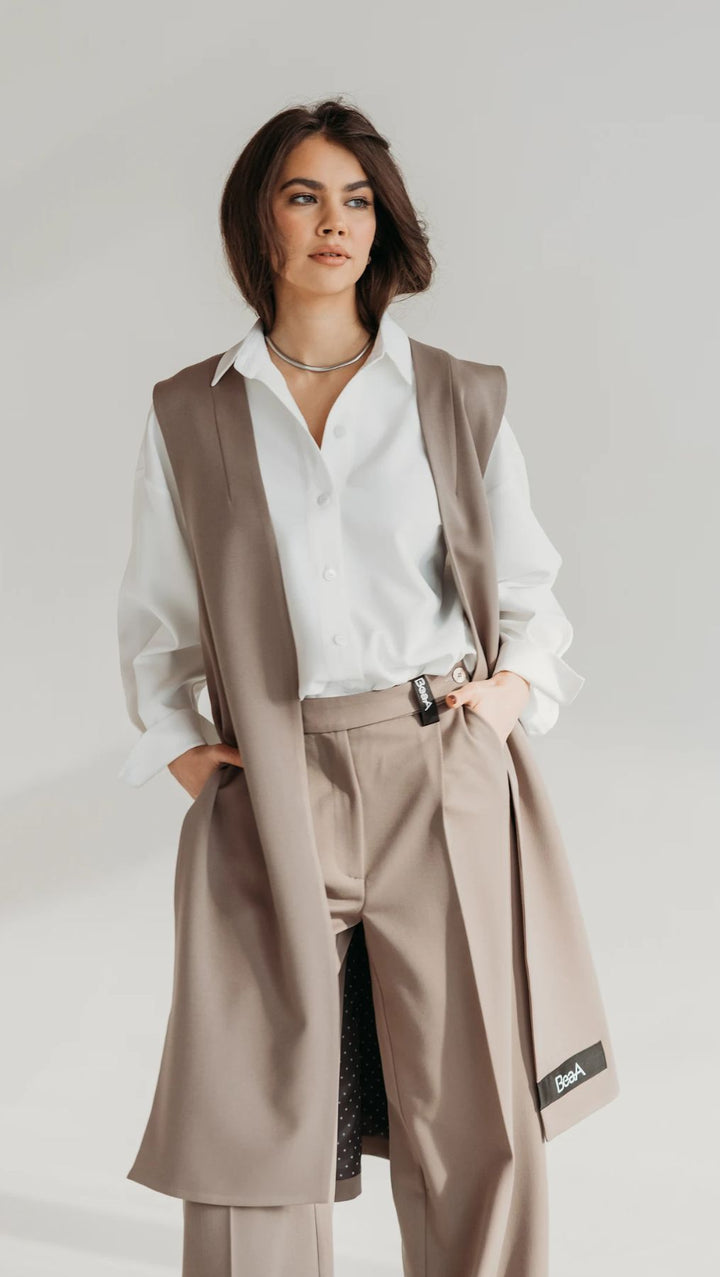 Vest midi Desert sand