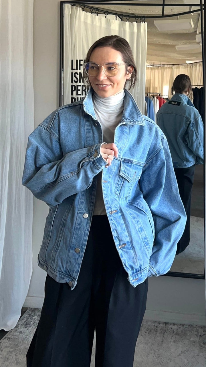 Vintage Jeans jacket "Gaia" - BeaA - Be At Home with Yourself - jacket