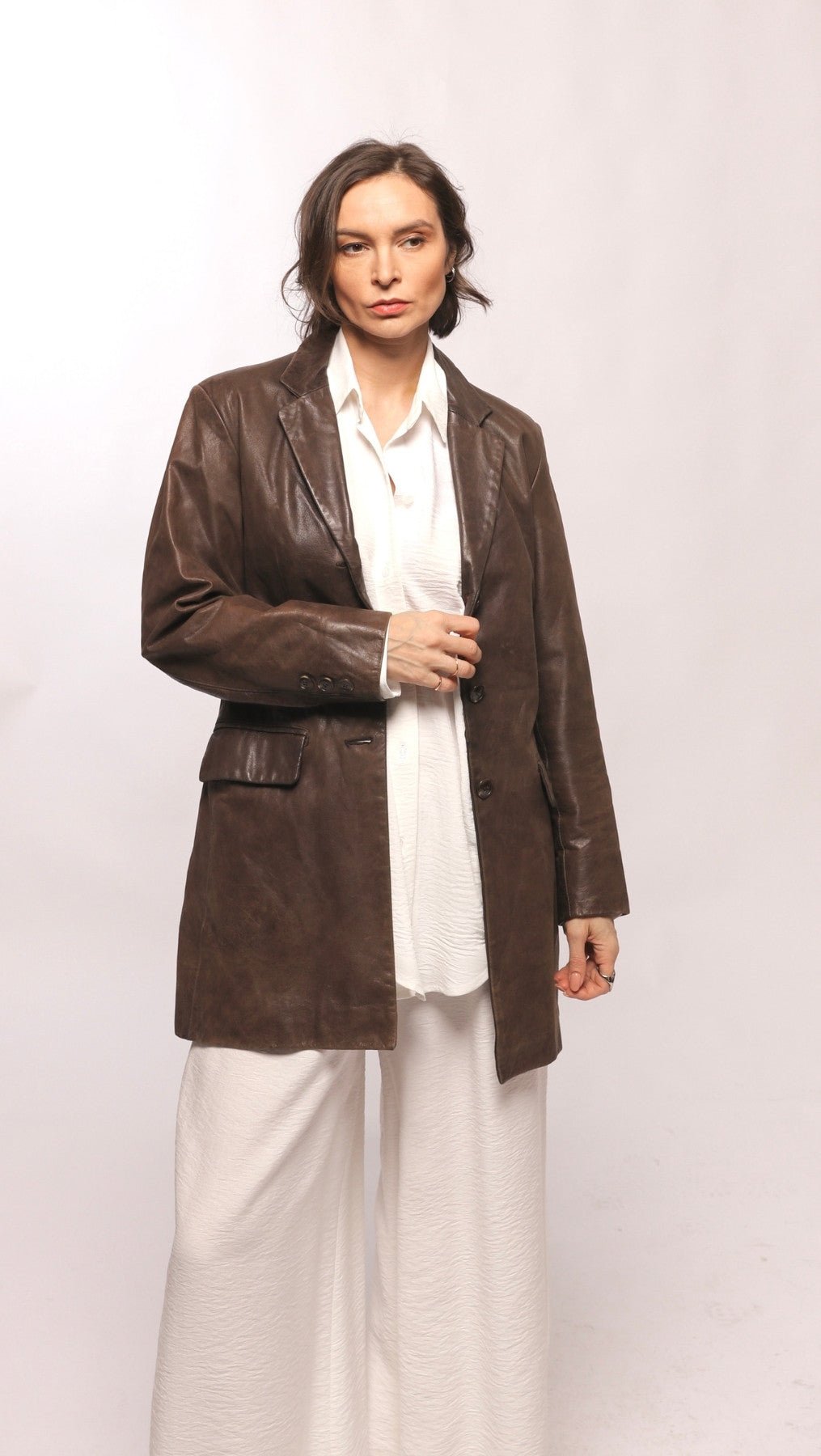 Vintage leather jacket brown - BeaA - Be At Home with Yourself - jacket