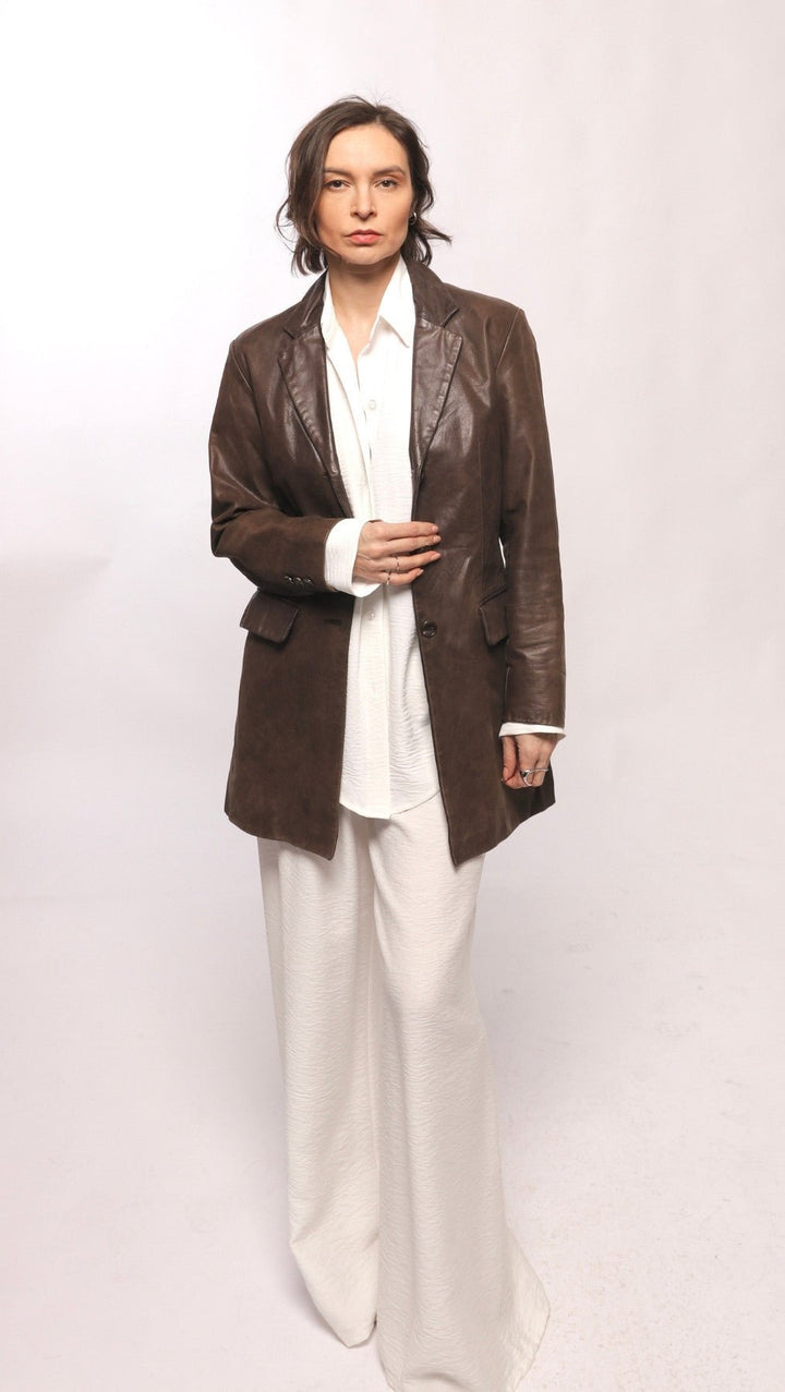 Vintage leather jacket brown - BeaA - Be At Home with Yourself - jacket