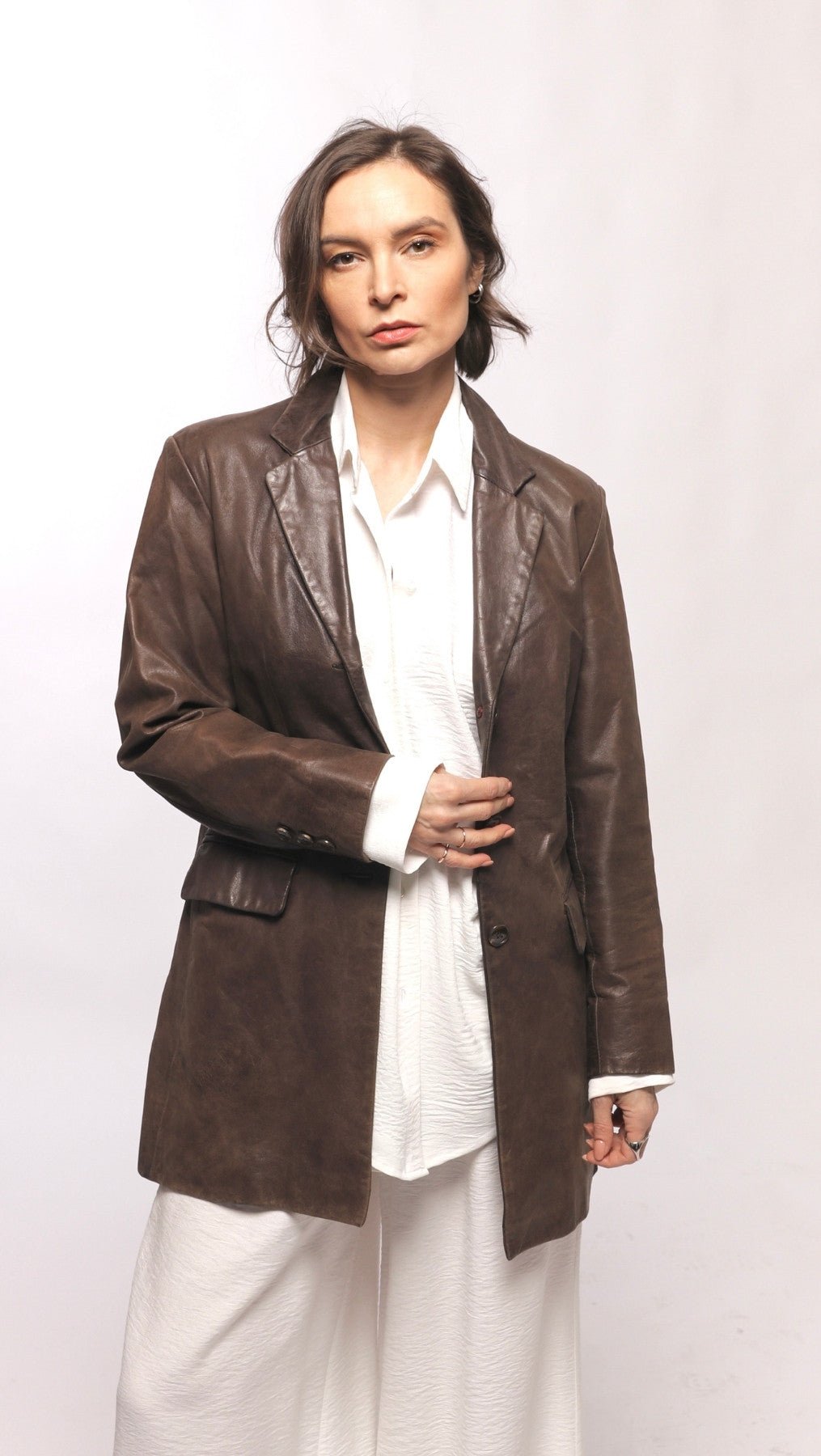 Vintage leather jacket brown - BeaA - Be At Home with Yourself - jacket