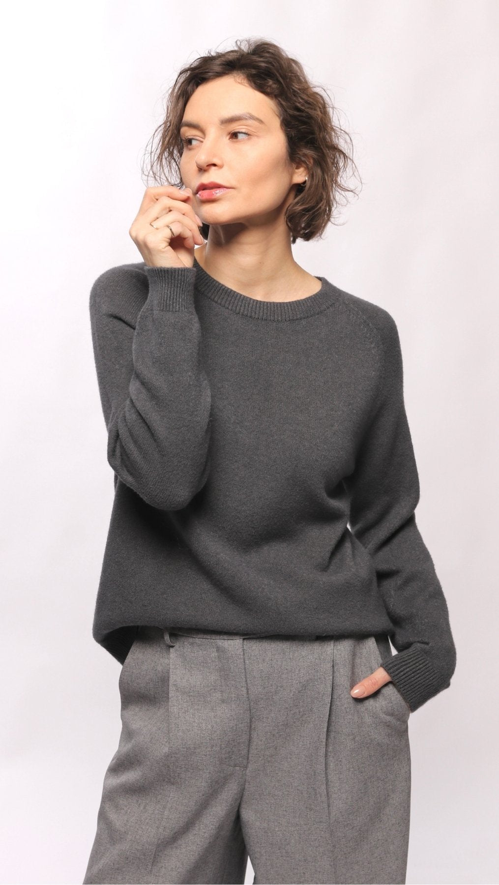 Viscose sweater dark gray - BeaA - Be At Home with Yourself - sweater