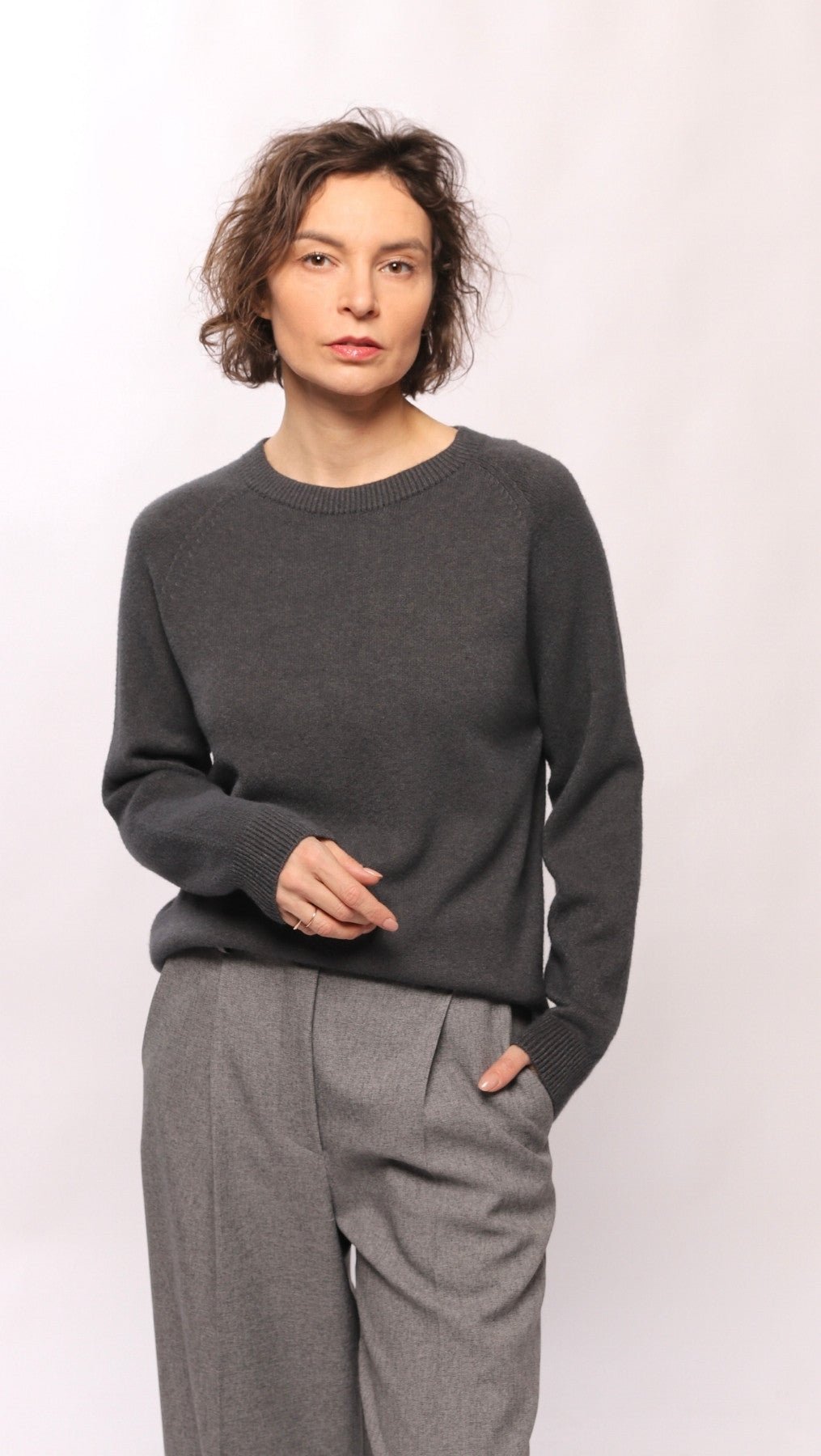 Viscose sweater dark gray - BeaA - Be At Home with Yourself - sweater