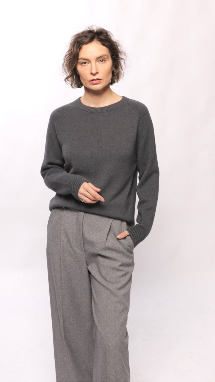 Viscose sweater dark gray - BeaA - Be At Home with Yourself - sweater