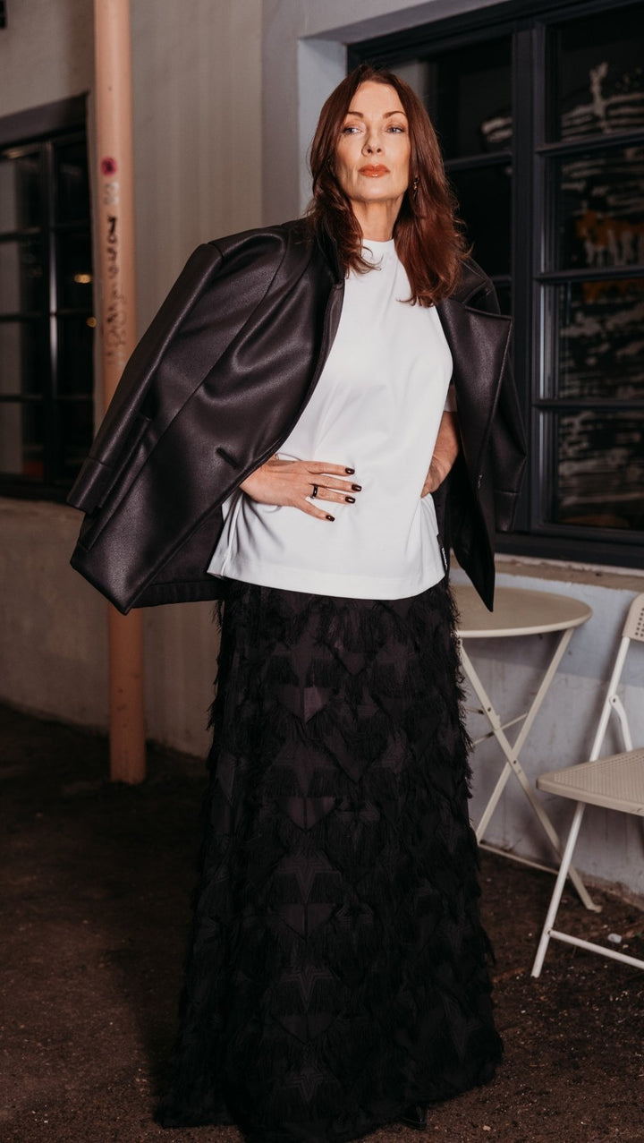 White Oversized T-Shirt for Women - BeaA - Be At Home with Yourself - T-Shirt