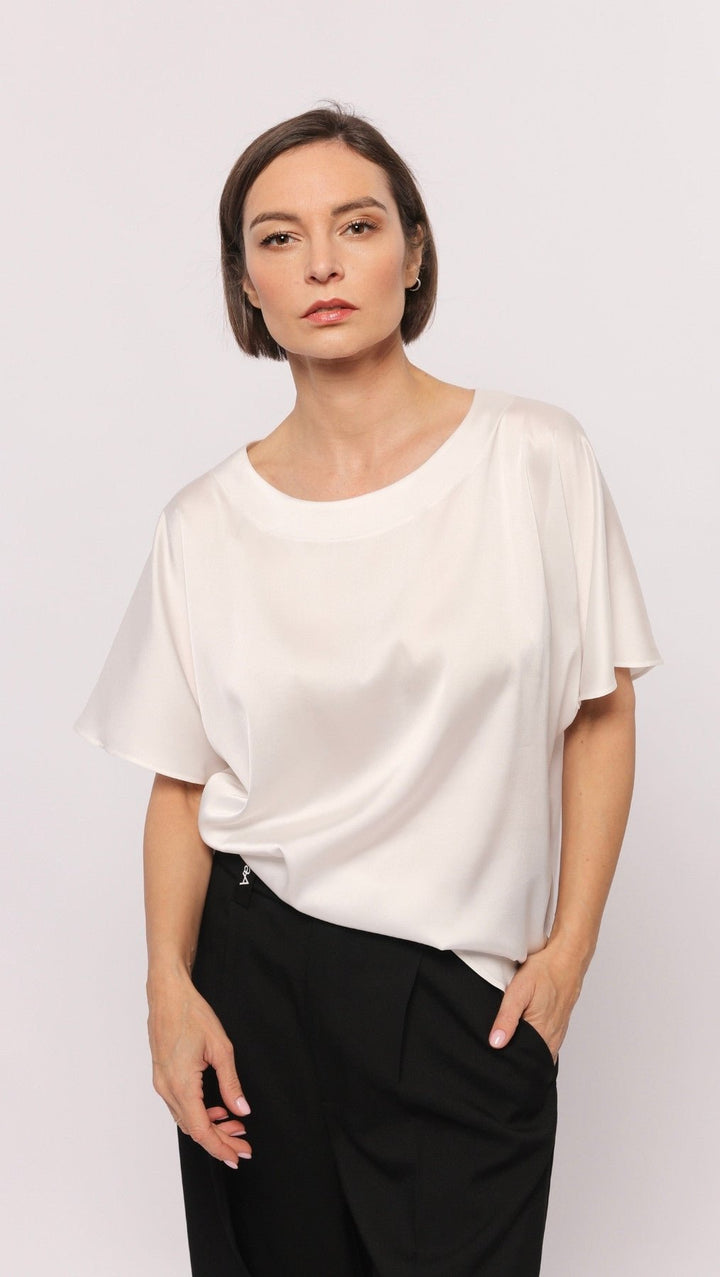 White Silk Top - BeaA - Be At Home with Yourself - Top