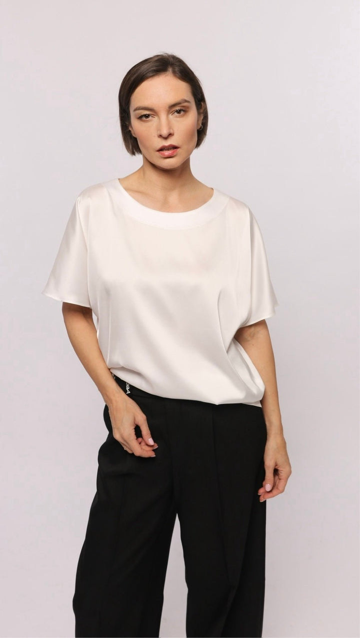 White Silk Top - BeaA - Be At Home with Yourself - Top