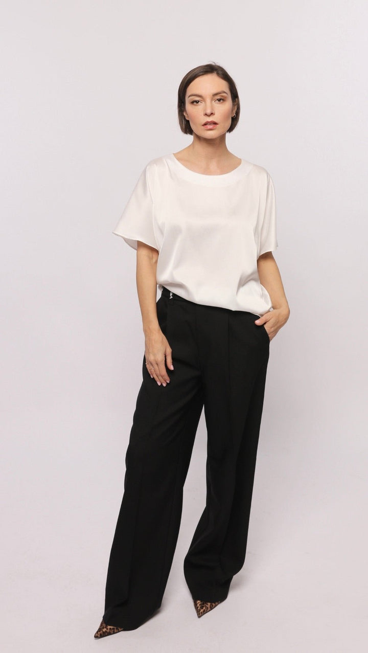 White Silk Top - BeaA - Be At Home with Yourself - Top