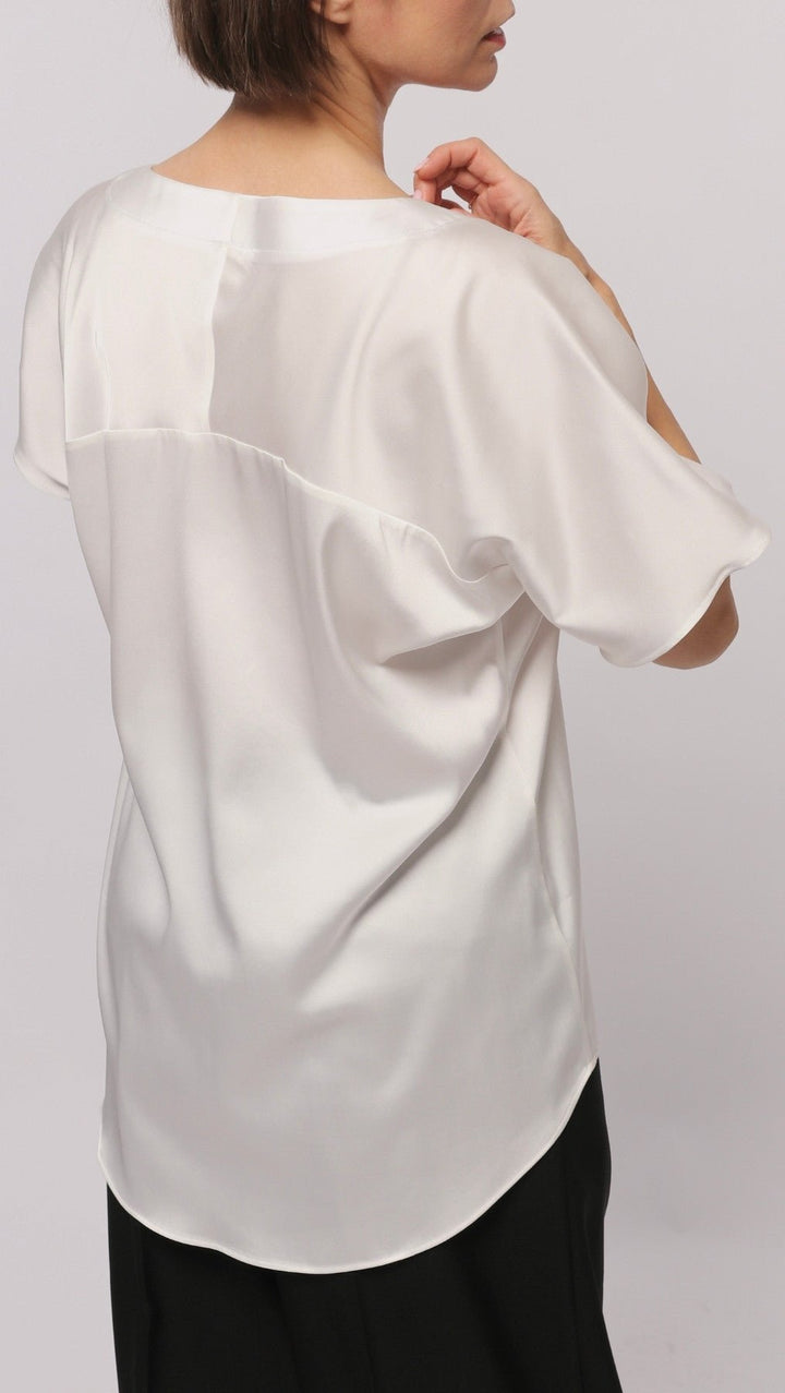 White Silk Top - BeaA - Be At Home with Yourself - Top