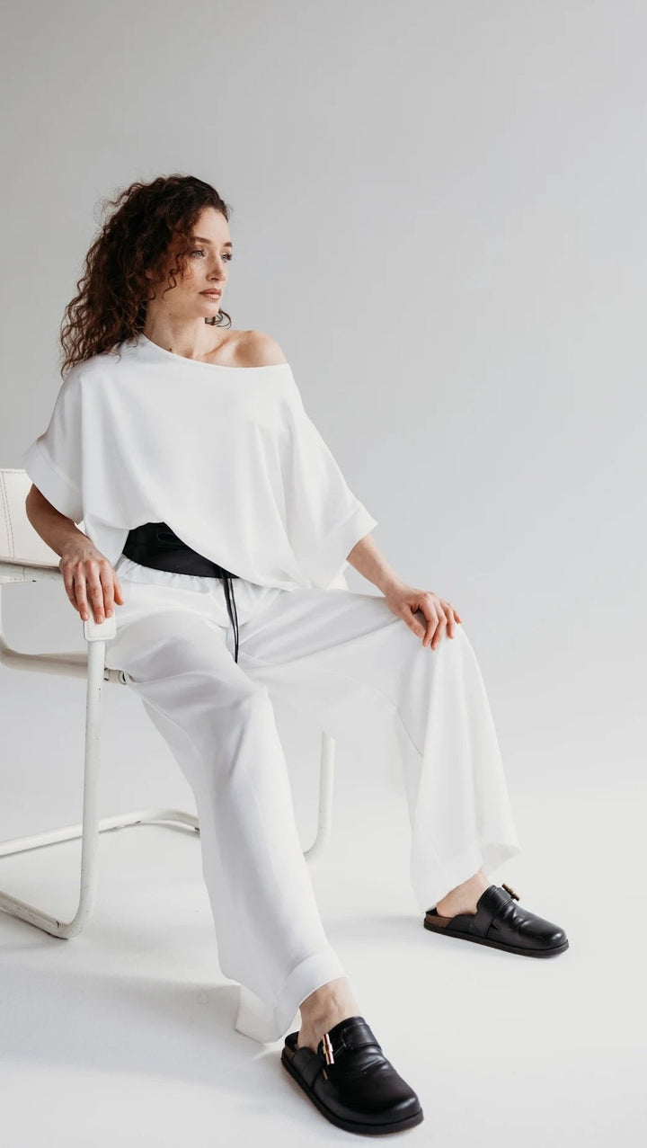 White tousers Cloud Dancer - BeaA - Be At Home with Yourself - Trousers