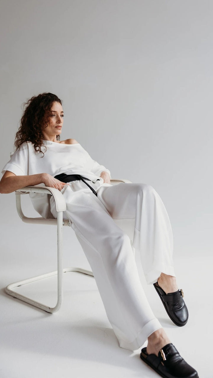 White tousers Cloud Dancer - BeaA - Be At Home with Yourself - Trousers