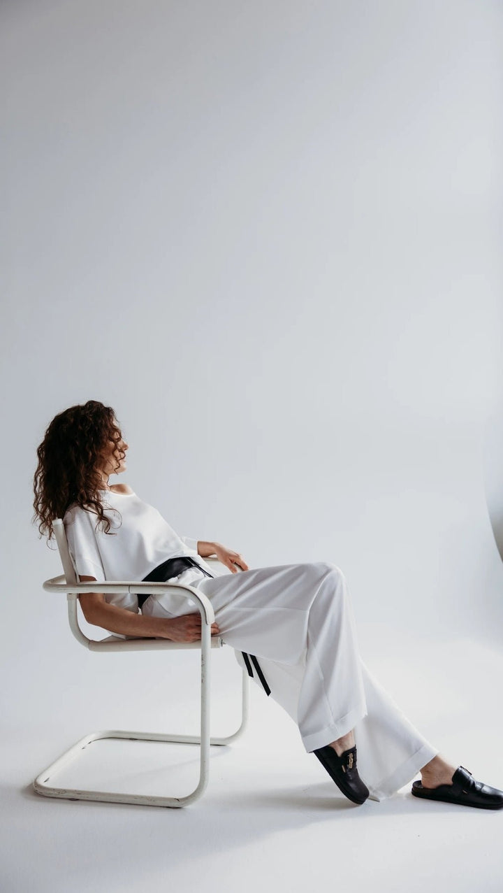 White tousers Cloud Dancer - BeaA - Be At Home with Yourself - Trousers