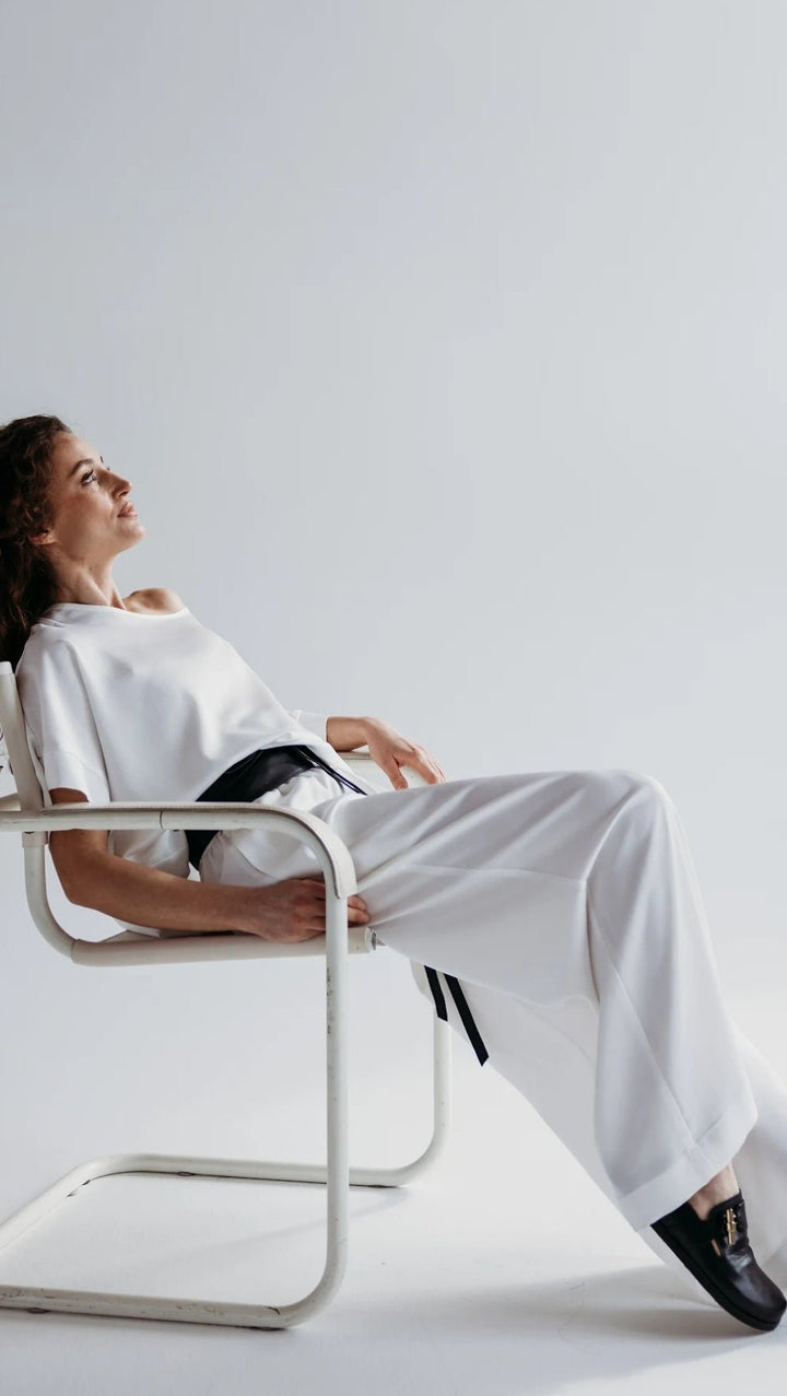 White tousers Cloud Dancer - BeaA - Be At Home with Yourself - Trousers