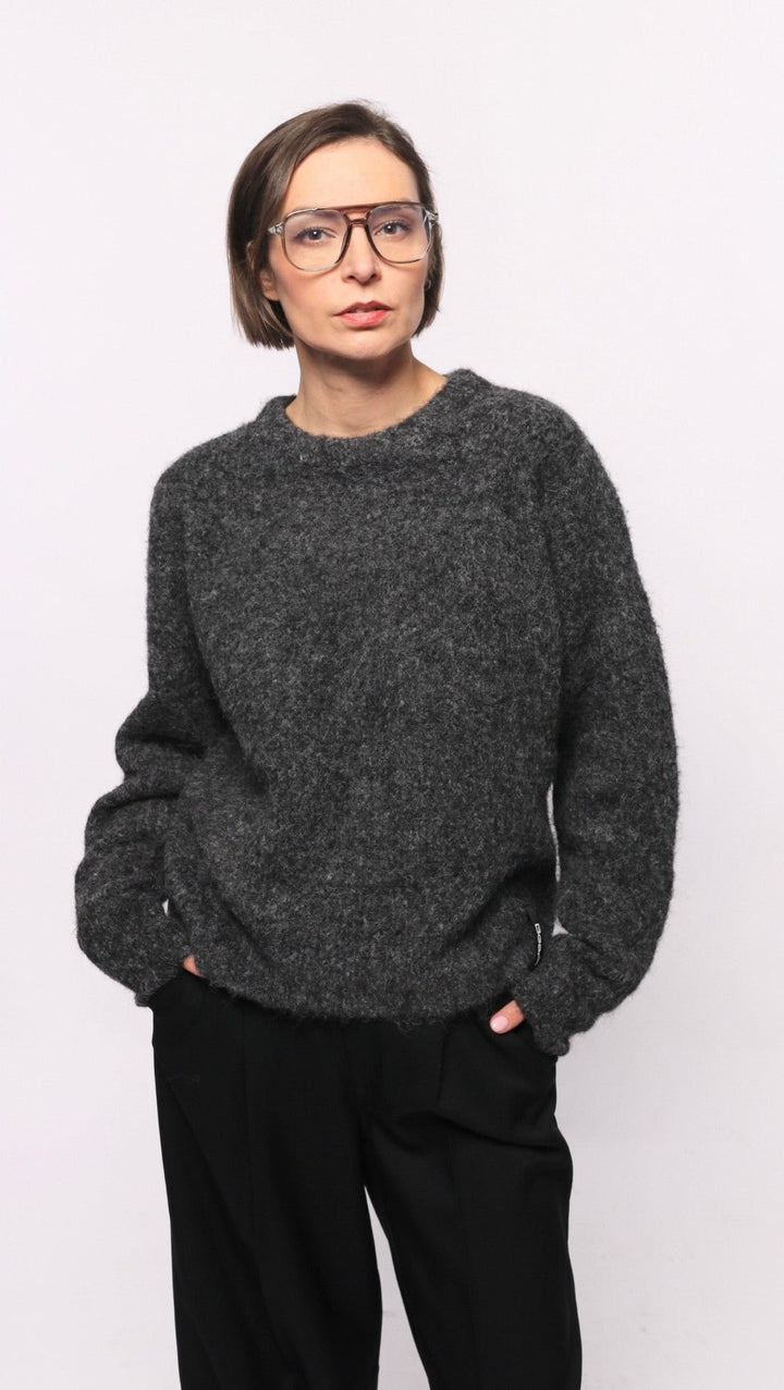 Wool and viscose sweater Graphite - BeaA - Be At Home with Yourself - sweater