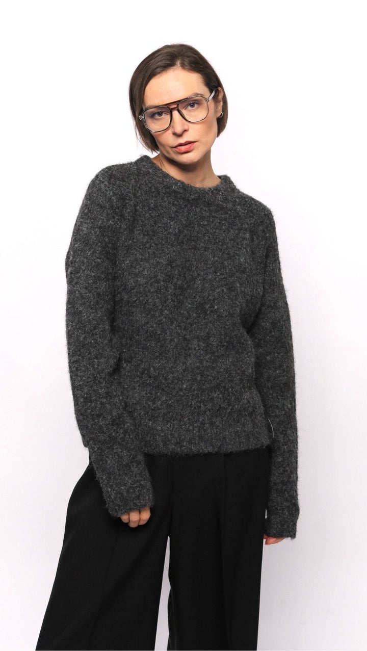 Wool and viscose sweater Graphite - BeaA - Be At Home with Yourself - sweater