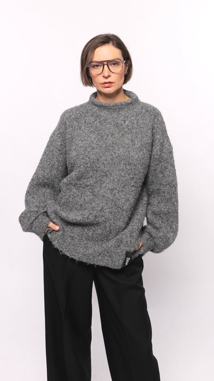 Wool and viscose sweater Gray - BeaA - Be At Home with Yourself - sweater