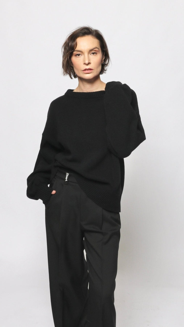 Wool Sweater Black - BeaA - Be At Home with Yourself - Top