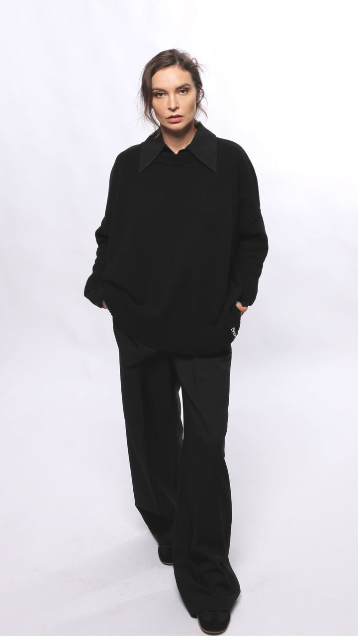 Wool Sweater Black - BeaA - Be At Home with Yourself - Top