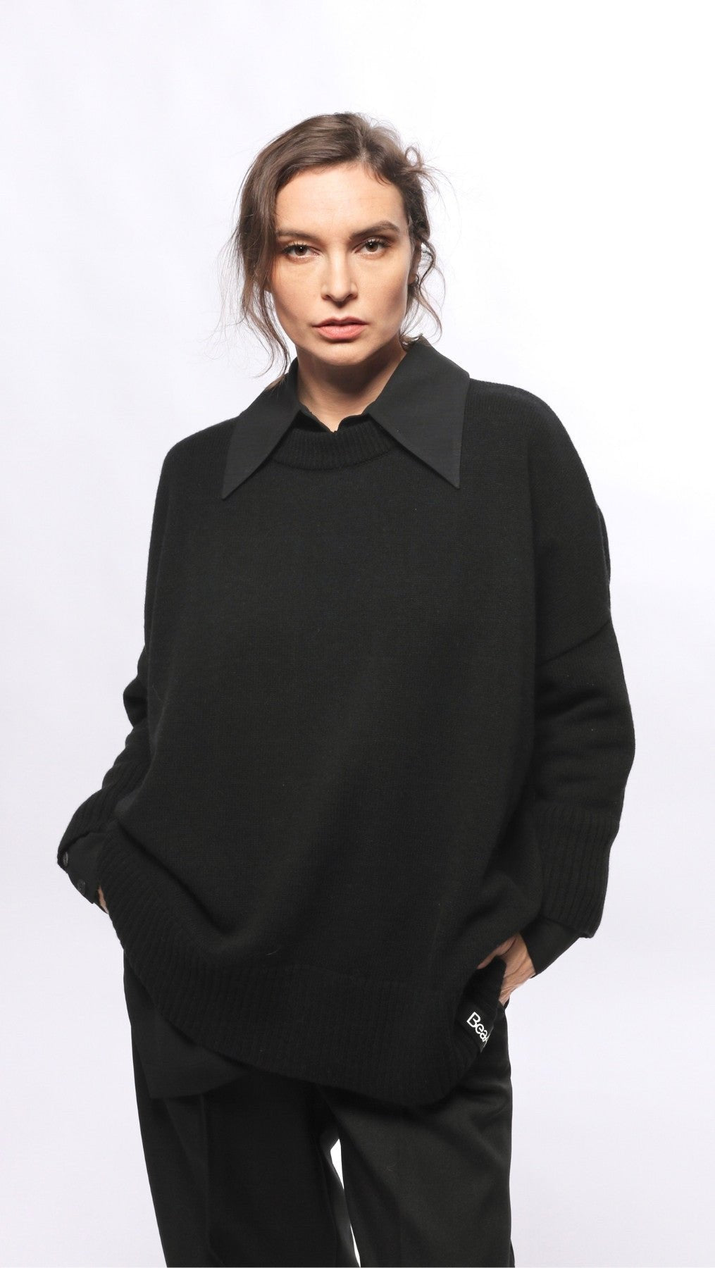 Wool Sweater Black - BeaA - Be At Home with Yourself - Top